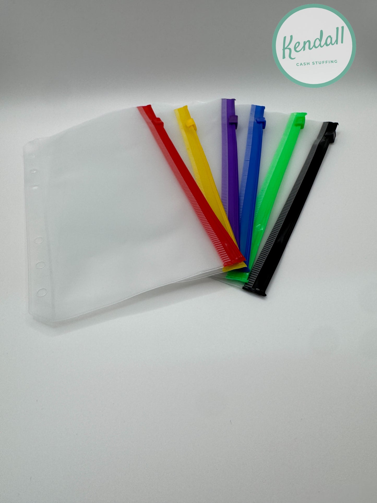 6 coloured trim wallets for A6 binders for cash savings tracker,
