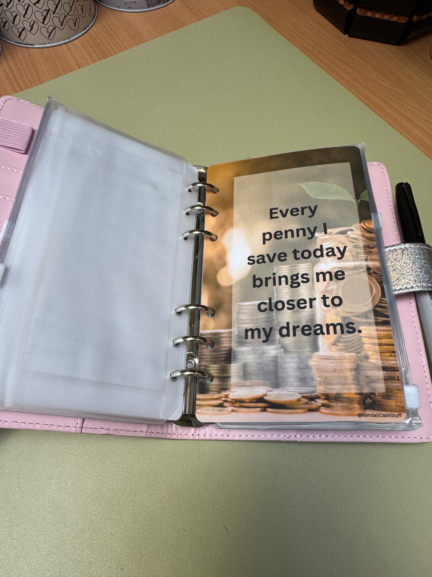 Money Affirmation Dashboards for Cash Stuffing Saving Binders